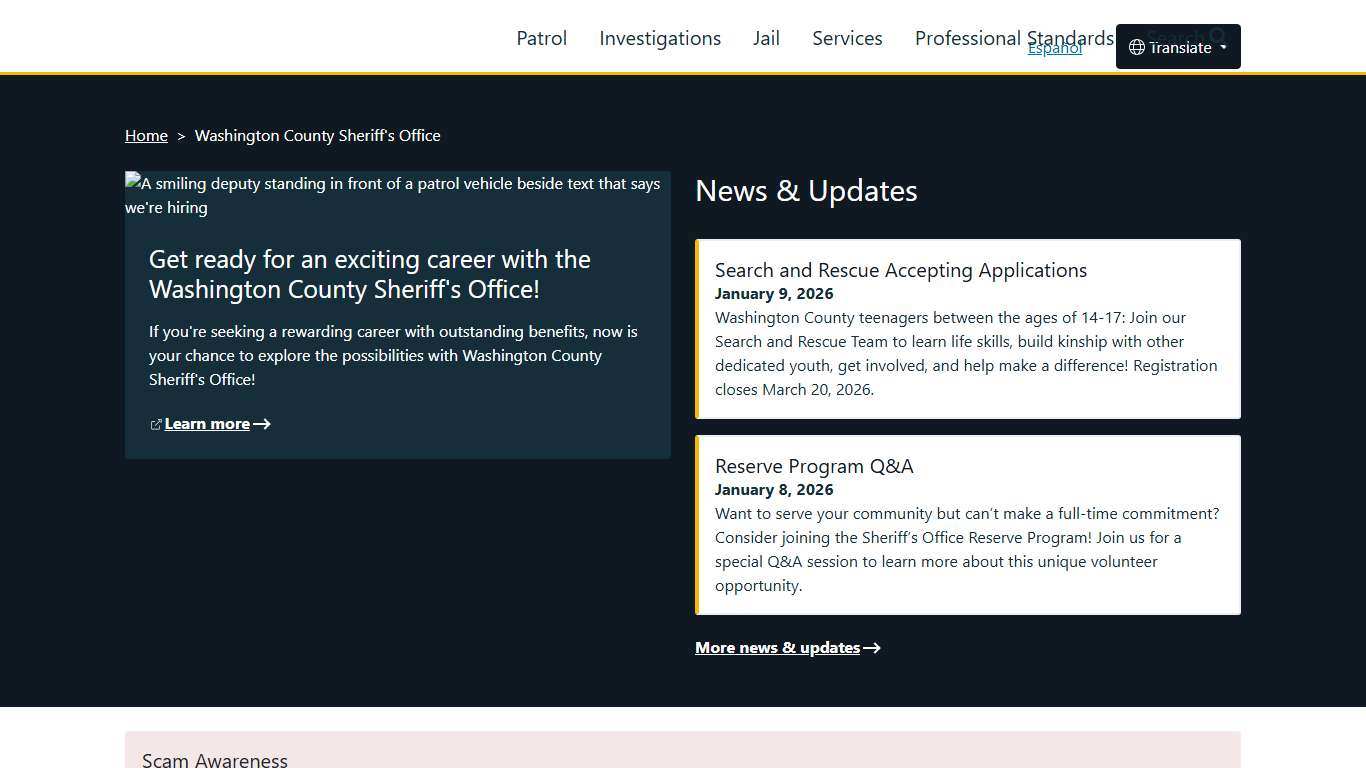 Sheriff's Office Washington County, OR